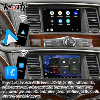 Infiniti QX80 QX56 Nissan Patrol 20100-2021 için 8G Android Infotainment Modülü Kablosuz CarPlay Arayüzü, YouTube