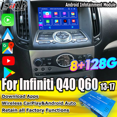 Infiniti Q40 Q60 G37 G35 Infotainment Modülü için Lsailt 8G Android Multimedia Arayüzü Entegre Kablosuz CarPlay