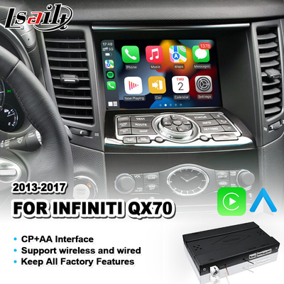 2013-2017 Infiniti QX70 için Lsailt Kablosuz Android Otomatik Mirrorlink Carplay Arayüzü