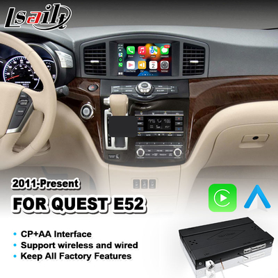 Android Auto CP AA Video Carplay Arayüzü 2011-2022 Nissan Quest E52 için