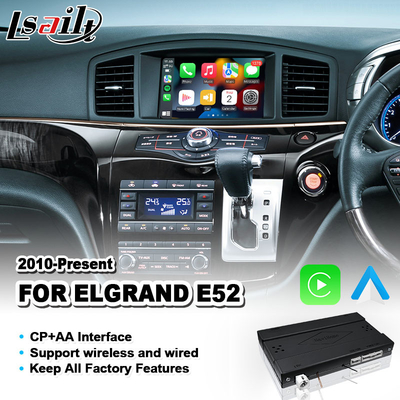 Android Otomatik Kablosuz Carplay Video Arayüzü Nissan Elgrand E52 2010-2022 IT08 08IT için