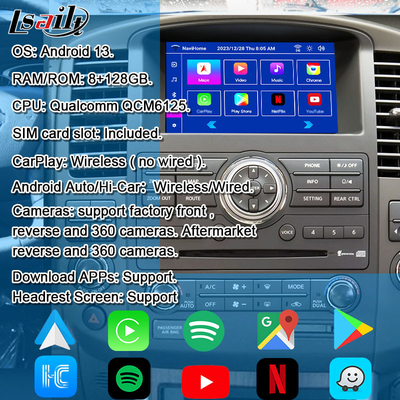 Lsailt OEM Entegrasyonu Pathfinder R51 Nissan Navara D40 CarPlay&Android Auto Retrofit için Android Multimedia Video Arayüzü