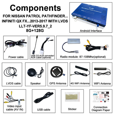 Lsailt OEM Entegrasyonu Pathfinder R51 Nissan Navara D40 CarPlay&Android Auto Retrofit için Android Multimedia Video Arayüzü