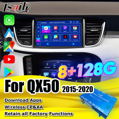 8+128G Android Navigasyon Kutusu Kablosuz CarPlay, Android Arayüzü ile Infiniti QX50 2018-2020 EX QX80 için Infotainment Modülü