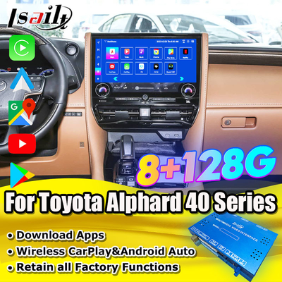 Android 13 Toyota Alphard 40 Serisi 2023-2024 Harrier için Android Multimedia Arayüzü, Vellfire Destek YouTube, NetFlix, Google Play, 360 Panorama Kameraları
