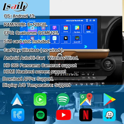 Toyota Crown 2023-2024 için Android 13 Multimedia Arayüzü