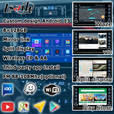Toyota Hilux Android 13 multimedya video arayüzü kablosuz carplay android otomatik dokunma 3