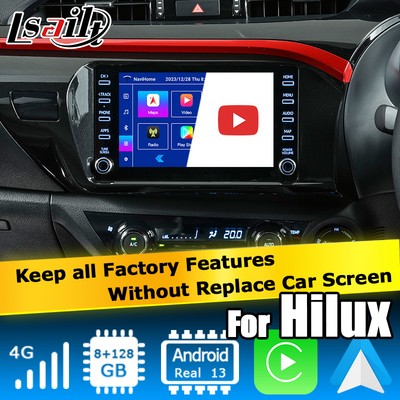 Toyota Hilux Android 13 multimedya video arayüzü kablosuz carplay android otomatik dokunma 3