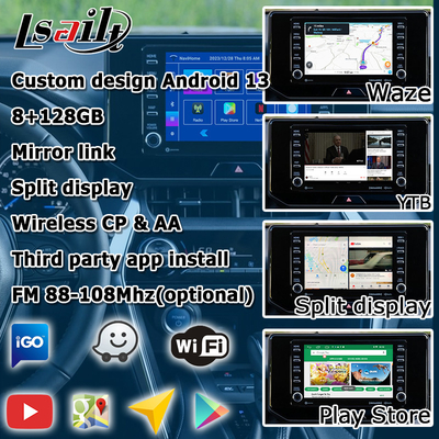Toyota Harrier Venza Android 13 multimedya video arayüzü 2019-şimdiki kablosuz carplay android auto