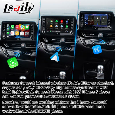 Toyota C-HR CHR Android 13 multimedya arayüzü, android auto carplay ile