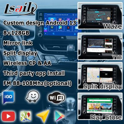 Toyota C-HR CHR kablosuz android otomatik araba oynatımı ile Android 13 multimedya ara yüzü