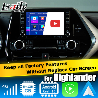 Araba Video Arayüzü kablosuz carplay android oto android 13 TOYOTA Highlander