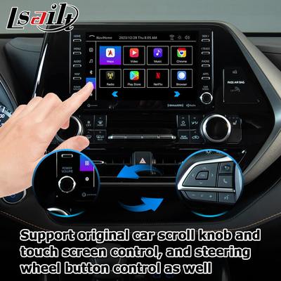 Araba Video Arayüzü kablosuz carplay android oto android 13 TOYOTA Highlander