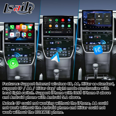 Toyota LC200 GXR için araba Android 13 navigasyon kutusu Fujitsu birimi Carplay waze youtube arka görüntü vb.