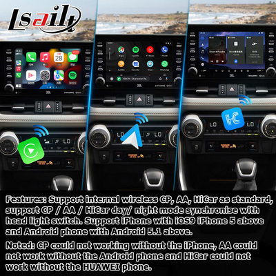 8+128GB Android 13 Carplay android arayüzü Toyoat RAV4 2019 To Present Touch N Go 3 için