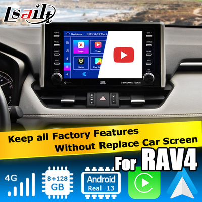 8+128GB Android 13 Carplay android arayüzü Toyoat RAV4 2019 To Present Touch N Go 3 için