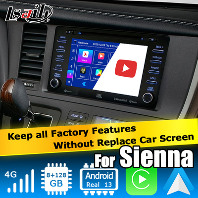 Android 13 Carplay Android Video Arayüzü Otomatik Kutusu Toyota Sienna için