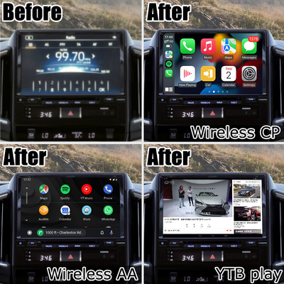 Toyota Land Cruiser LC200 GXR için Android 13 video arayüzü arka görüntü ile Wi-Fi carplay android auto