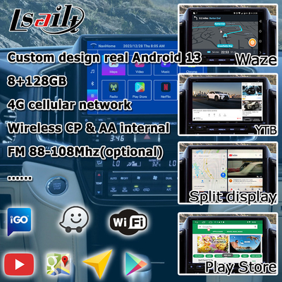 Toyota Land Cruiser LC200 GXR için Android 13 video arayüzü arka görüntü ile Wi-Fi carplay android auto
