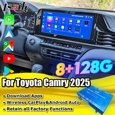 Toyota Camry 2025 Sienna RAV-4 için Android 13 Multimedia Video Arayüzü OEM Retrofit Infotainment Modülü YouTube, NetFlix, Google Play dahil
