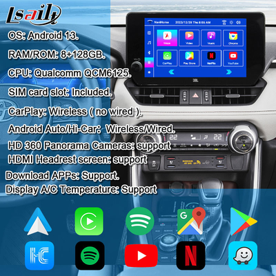 Android 13 Toyota RAV-4 2023-Crown, Alphard, Harrier için Android Infotainment Arayüzü Android Multimedia Sistemi ile OEM Ekran Güncelleme, YouTube