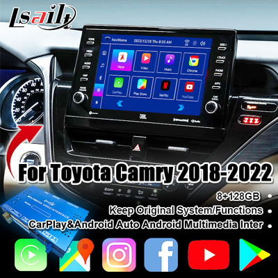 Lsailt Android 13 Video Arayüzü Toyota Camry 2018-2021 RAV-4, Sienna OEM Ekran Güncelleme Android Multimedia Sistemi YouTube, NetFlix dahil