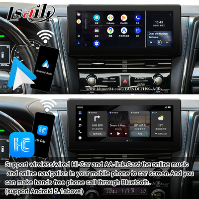 Android 13 Lexus Video Arayüzü LM350 LM500H NX RX ES Retrofit Kits için OEM Ekran Güncelleme YouTube, NetFlix, Kablosuz CarPlay dahil