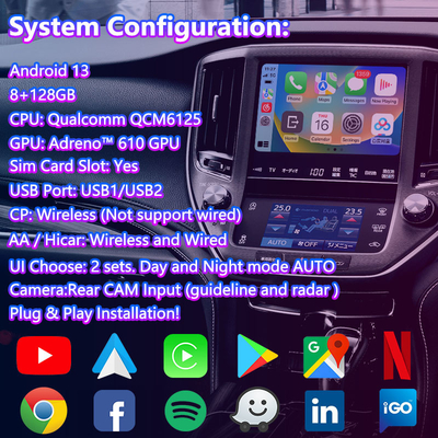 2012-2018 Toyota Crown S210 AWS210 GRS210 GWS214 Majesta Athlete için Lsailt Android Multimedia Video Arayüzü