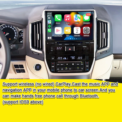 Land Cruiser GX_R 2018-2021 LC200 Kablosuz için Android Multimedia Arayüzü Apple CarPlay&Android Otomatik Geri Düzeltme Yükseltme