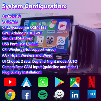 2018-2022 Toyota Land Cruiser LC200 GX-R LC 200 GXR için Lsailt Android Multimedya Video Arayüzü