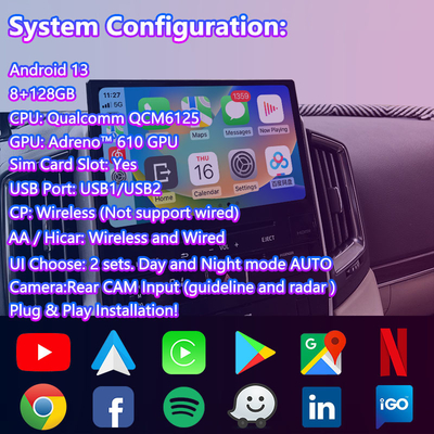 Toyota Land Cruiser LC200 GXR GX-R FST LC 200 2018-2022 için Lsailt Android Multimedya Video Arayüzü