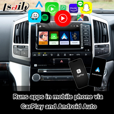 Land Cruiser 200 2013-2021 için Tak ve Çalıştır Apple CarPlay Arayüzü, Çoklu Dil Desteği, 360 Kamera, Geri Görüş Kamerası Desteği