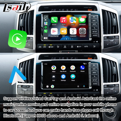 Land Cruiser 200 2013-2021 için Tak ve Çalıştır Apple CarPlay Arayüzü, Çoklu Dil Desteği, 360 Kamera, Geri Görüş Kamerası Desteği