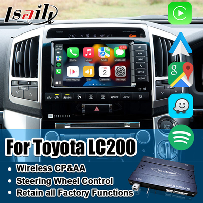 Land Cruiser 200 2013-2021 için Tak ve Çalıştır Apple CarPlay Arayüzü, Çoklu Dil Desteği, 360 Kamera, Geri Görüş Kamerası Desteği