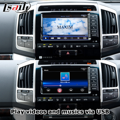 Land Cruiser 200 2013-2021 için Tak ve Çalıştır Apple CarPlay Arayüzü, Çoklu Dil Desteği, 360 Kamera, Geri Görüş Kamerası Desteği