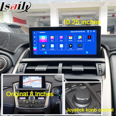 Lexus Android Ekran 8 Çekirdekli Qulcomm Multimedya Ekranı LEXUS NX200T NX300H 2014-2021 için Joystick Döner Düğme Kontrolü, YouTube, Google Play, CarPlay Desteği