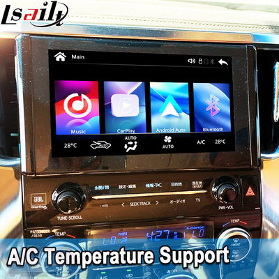 Alphard 30 Serisi Vellfire Toyota için Kablosuz Apple CarPlay/Android Auto Yükseltme Modülü, FM Radyo, Klima, Ekran Yansıtma, Kameraları Destekler