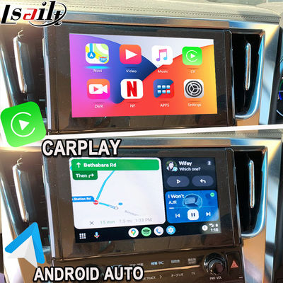 Alphard 30 Serisi Vellfire Toyota için Kablosuz Apple CarPlay/Android Auto Yükseltme Modülü, FM Radyo, Klima, Ekran Yansıtma, Kameraları Destekler
