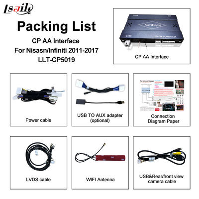 Infiniti Q70 Q70L M35 M45 Fuga 2009-2019 için CarPlay Arayüzü Kablosuz Android Auto Adaptörü Entegrasyonu Cep Telefonu Yansıtma, Klima Sıcaklığı