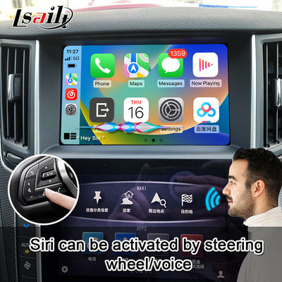 Q50 Q60 OEM Apple CarPlay Yükseltme Modülü Entegrasyonu Cep Telefonu Yansıtma, Klima Sıcaklık Ekranı, Google Harita, Spotify