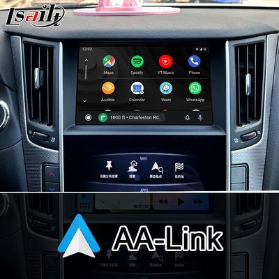 Q50 Q60 OEM Apple CarPlay Yükseltme Modülü Entegrasyonu Cep Telefonu Yansıtma, Klima Sıcaklık Ekranı, Google Harita, Spotify