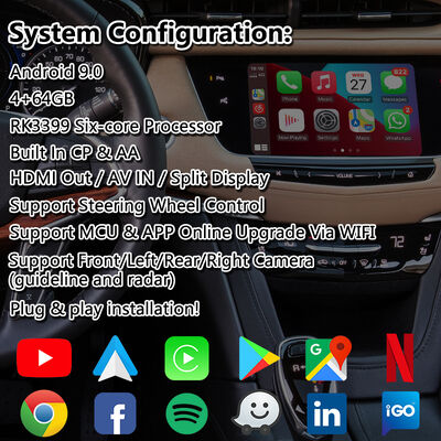 2016-2019 Cadillac XT5 Platinum CUE Sistemi için Lsailt Android Multimedia Video Arayüzü