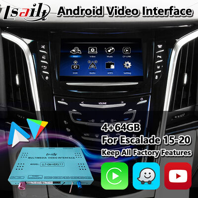 Lsait 2015-2020 Cadillac Escalade CUE Sistemi için Carplay'li Android Navigasyon Multimedya Video Arayüzü