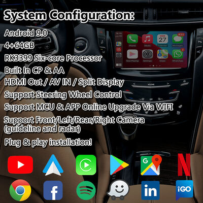 Lsailt Android Multimedia Video Arayüzü 2013-2019 Cadillac XTS CUE Sistemi Carplay ile