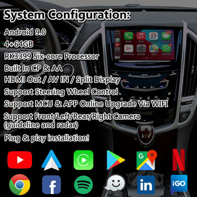 Lsailt Android Multimedia Video Arayüzü 2012-2016 Cadillac SRX CUE Sistemi ile Carplay