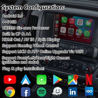 2014-2019 GMC Sierra 1500 2500 3500 Intellilink Sistemi için Lsailt Android Araç Navigasyon Video Arayüzü