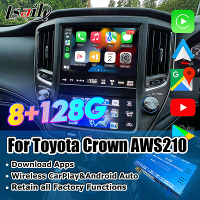 Crown S210 AWS210 GRS210 GWS214 GWS215 Majesta Athlete Royal Saloon için Android 13 Multimedia Video Arayüzü Kablosuz CarPlay ile OEM Ekran Güncelleme