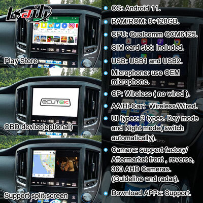 Crown S210 AWS210 GRS210 GWS214 GWS215 Majesta Athlete Royal Saloon için Android 13 Multimedia Video Arayüzü Kablosuz CarPlay ile OEM Ekran Güncelleme