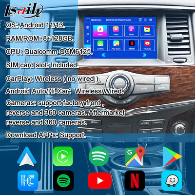 Android 13 Armada Patrol Y62 Quest için Multimedia Modülü Kablosuz CarPlay,YouTube,Google Harita ile OEM Ekran Güncelleme