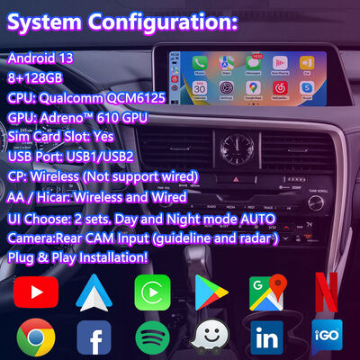 Lsailt Android Carplay 2016-2019 için Lexus Video Arayüzü RX 350 RX450h RX200t RX350L RX450L RX300 RX350